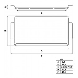 Travessa Retangular 36x19 Maria Augusta